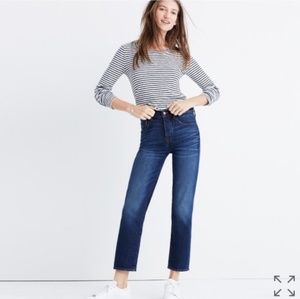 Madewell Cruiser Crop Jeans in Shane Wash